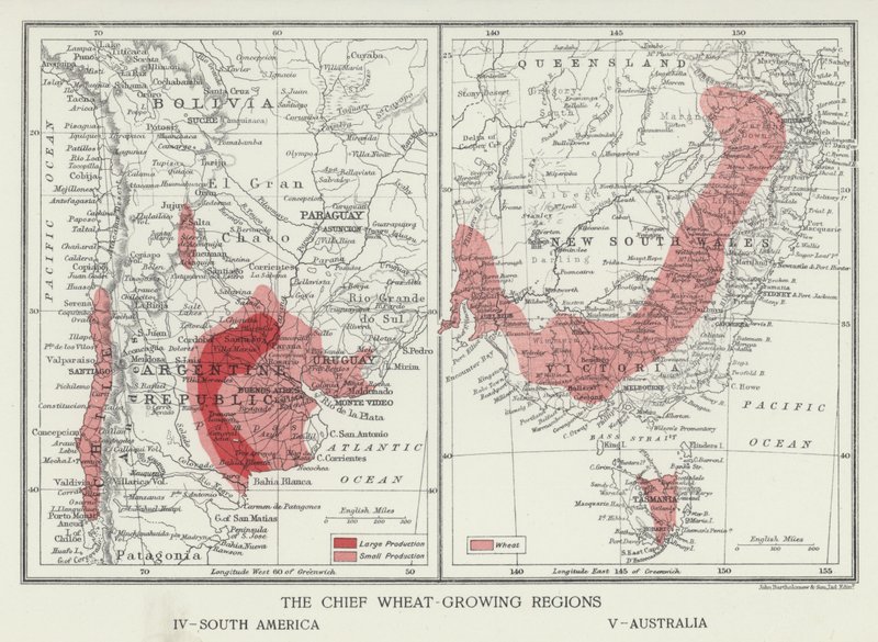 The Chief Wheat-Growing Regions, South America, Australia (photo) 作者 英国摄影师