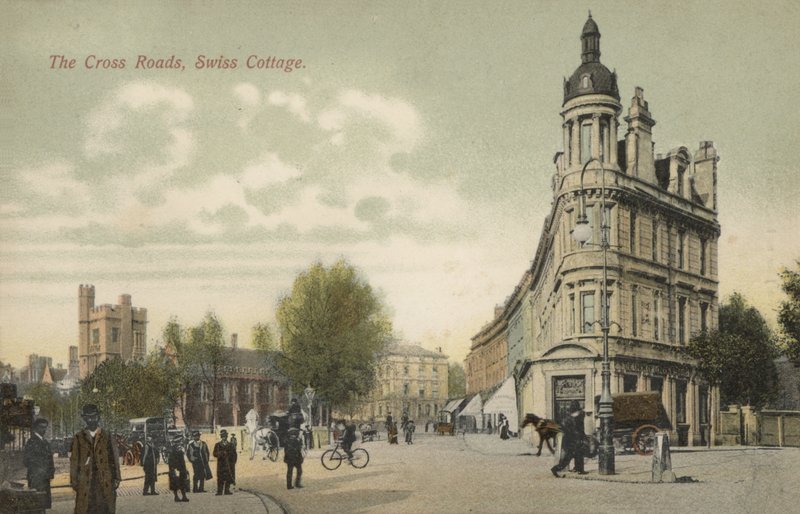 The Cross Roads, Swiss Cottage, London (colour photo) 作者 英国摄影师