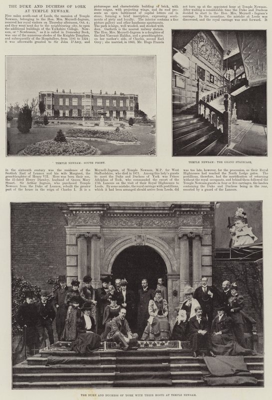 约克公爵和公爵夫人在Temple Newsam 作者 英国摄影师