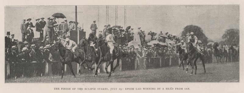 Eclipse Stakes的结束，7月19日，Epsom Lad由Ian的一位负责人赢得 作者 英国摄影师