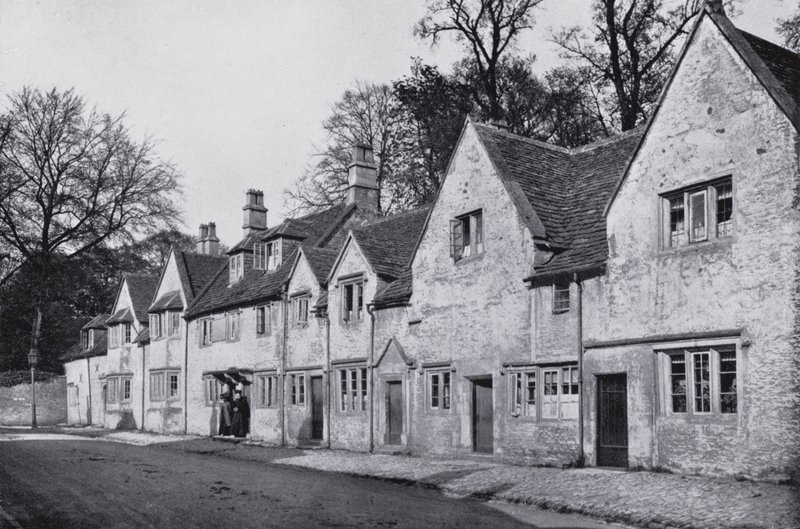 The Flemish Houses, Corsham (b/w photo) 作者 英国摄影师