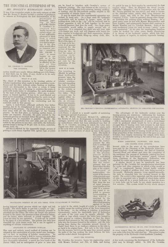 1898年的工业企业，Hooleys先生液压接头 作者 英国摄影师