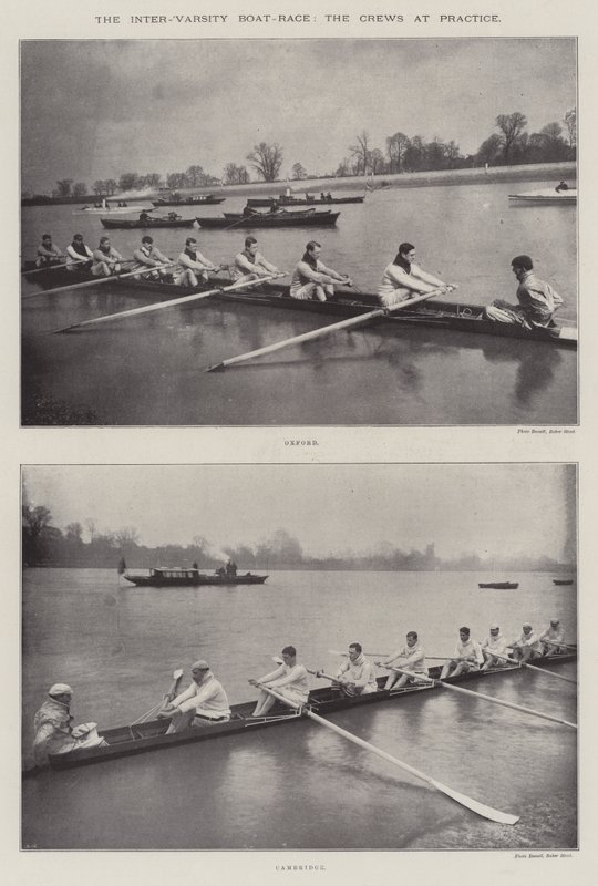 Inter-Varsity Boat-Race，the Crews at Practice 作者 英国摄影师