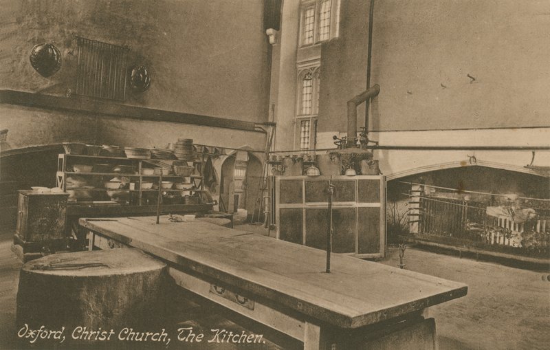 厨房，基督教堂，牛津。明信片于1913年寄出。 作者 英国摄影师