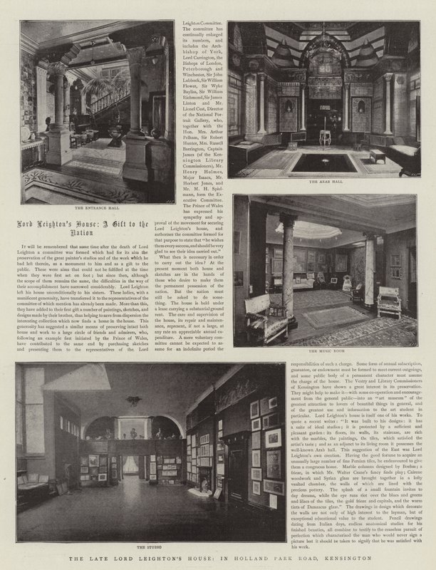 The Late Lord Leightons House，位于肯辛顿荷兰公园路 作者 英国摄影师