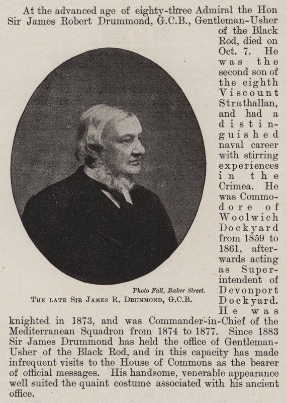 已故爵士James R Drummond，GCB 作者 英国摄影师