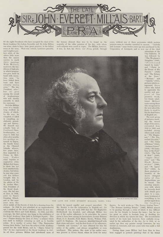 已故的John Everett Millais爵士，Ob告 作者 英国摄影师