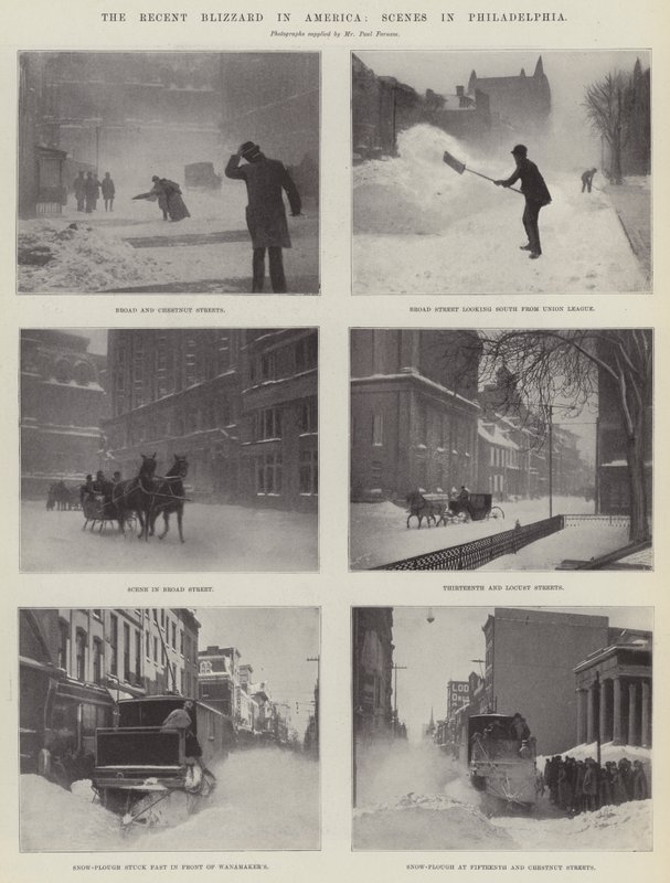美国最近的暴风雪，费城的场景 作者 英国摄影师