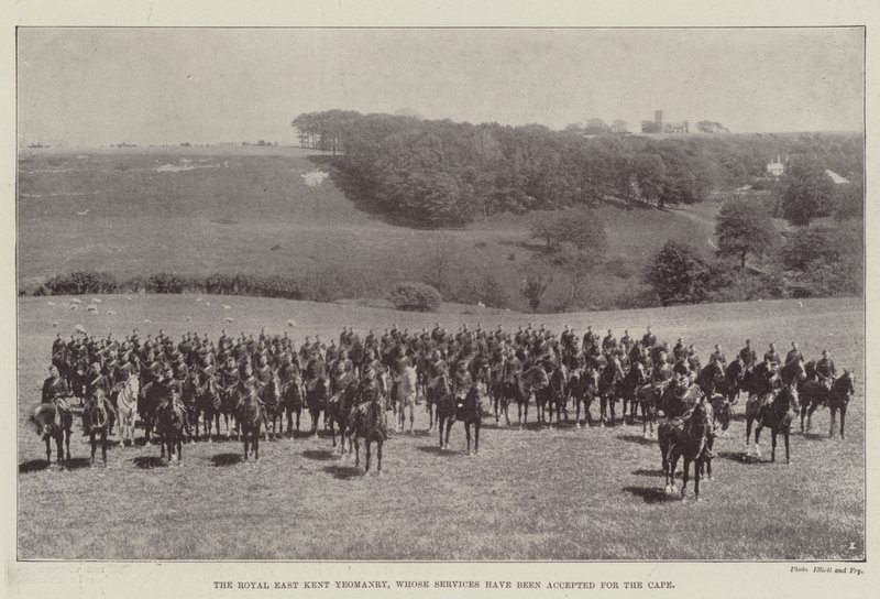 皇家东肯特Yeomanry，其服务已被接纳为开普敦 作者 英国摄影师