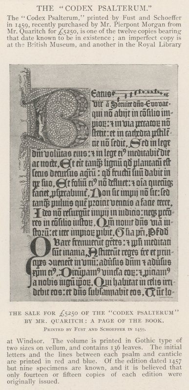 Quaritch先生出版了5250英镑的Codex Psalterum，这是一本书的页面 作者 英国摄影师