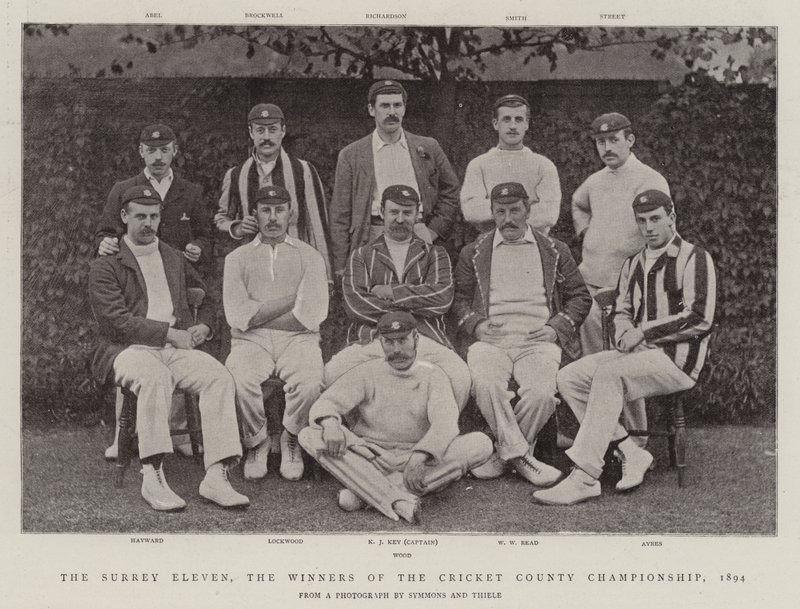 Surrey Eleven，板球县冠军的获胜者，1894年 作者 英国摄影师