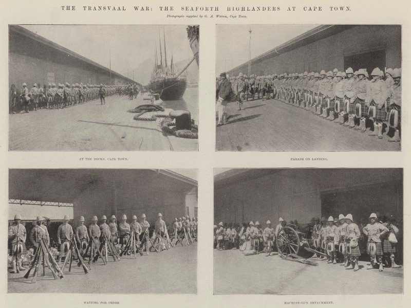 德兰士瓦战争，开普敦的Seaforth Highlanders 作者 英国摄影师