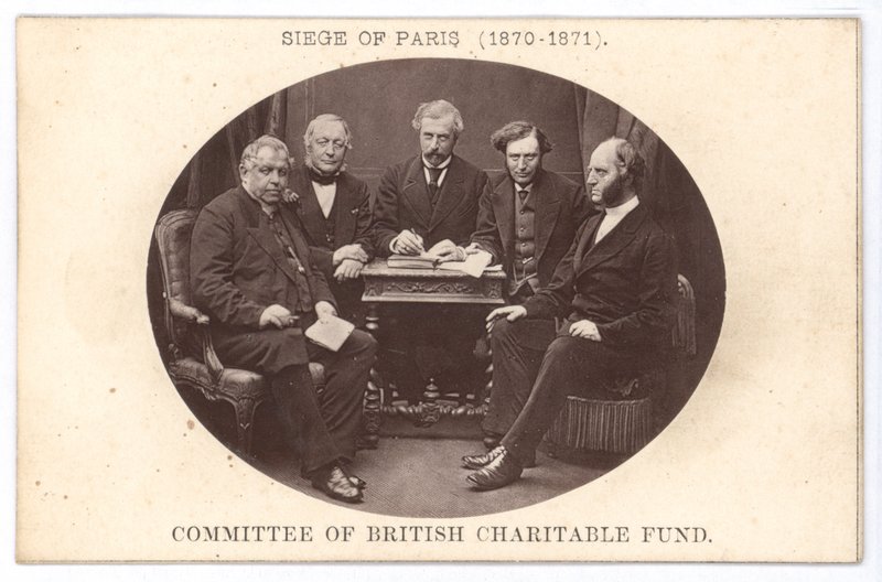 The committee of the British Charitable Fund, assisting the poor during the Siege of Paris (1870-1871) (b/w photo) 作者 英国摄影师