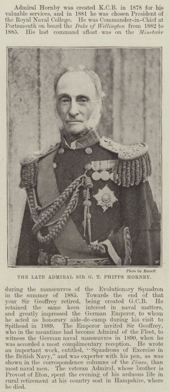 已故海军上将Sir Sir Phipps Hornby 作者 英国摄影师