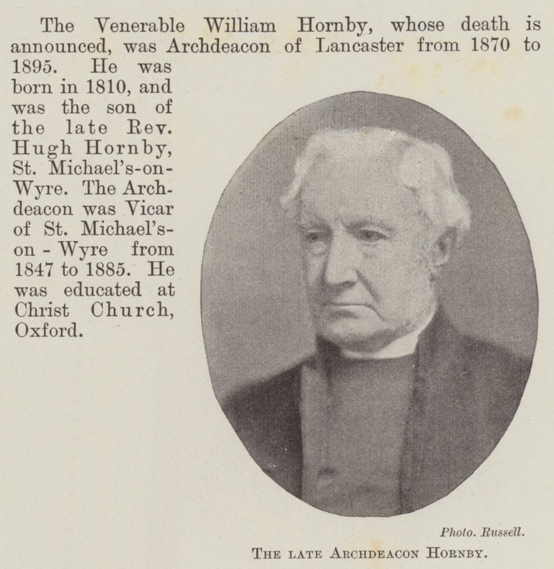 已故的Archdeacon Hornby 作者 英国摄影师