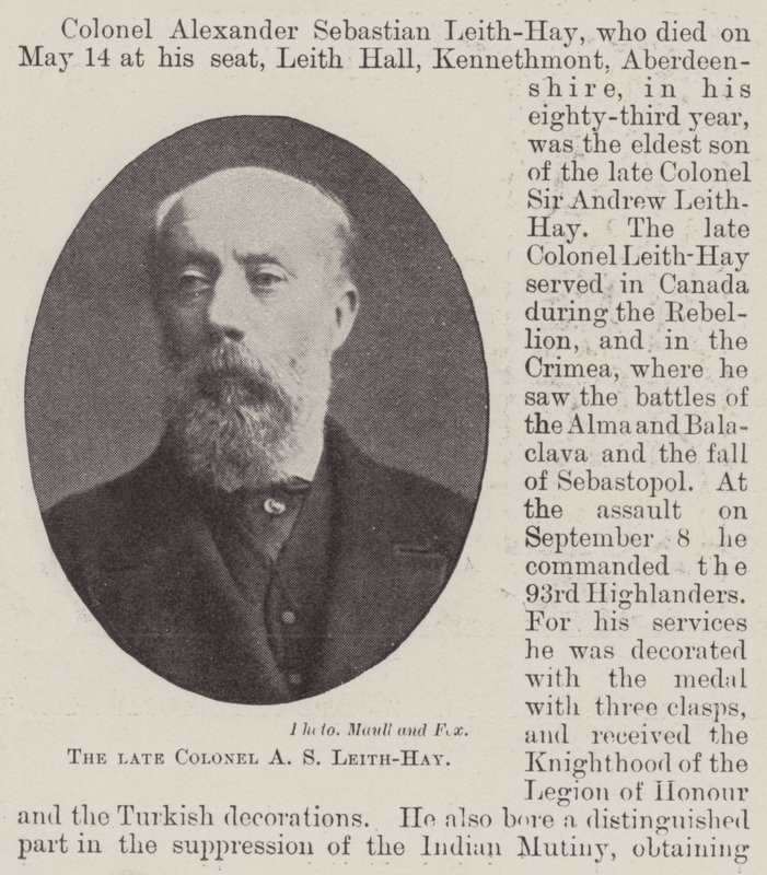 已故上校AS Leith-Hay 作者 英国摄影师