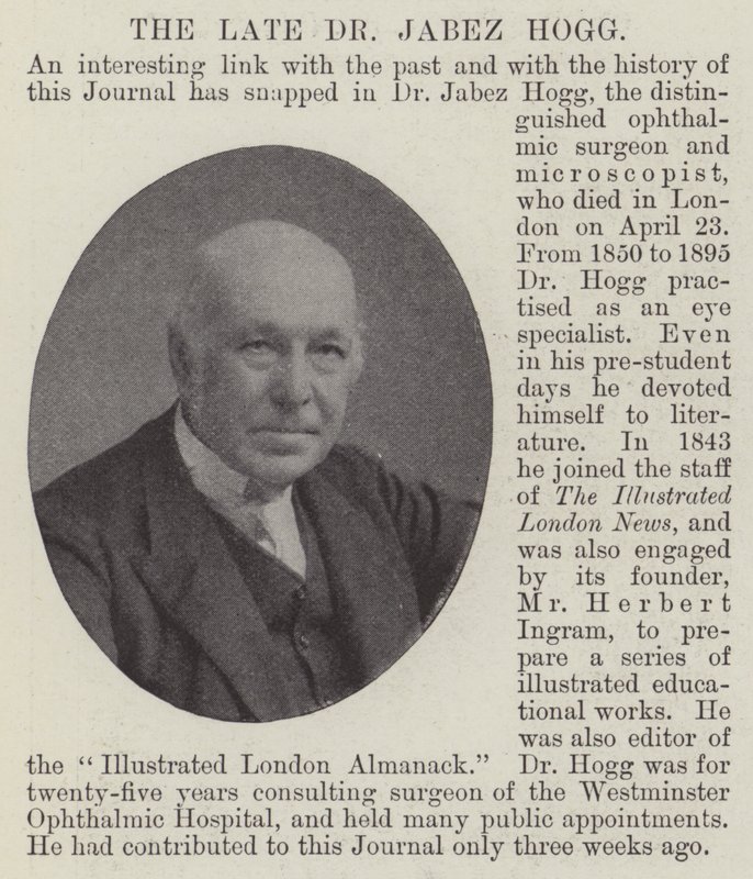 已故的Jabez Hogg博士 作者 英国摄影师