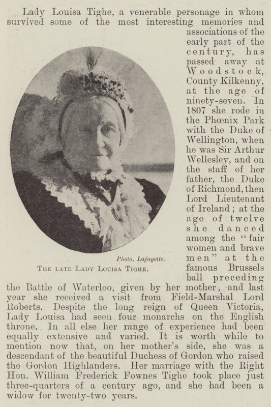 已故的Lady Louisa Tighe 作者 英国摄影师