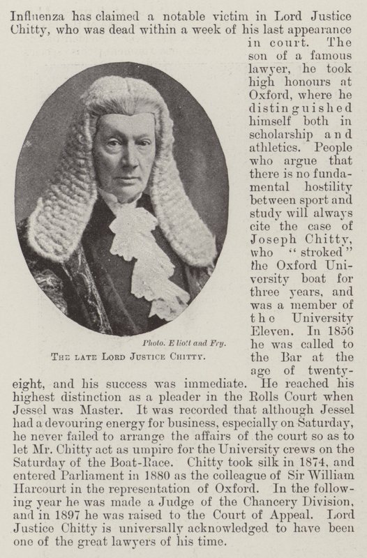 已故的Lord Justice Chitty 作者 英国摄影师