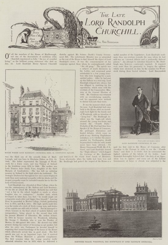 已故的Lord Randolph Churchill 作者 英国摄影师