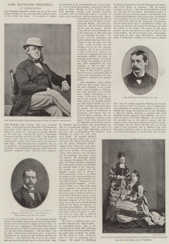 已故的Lord Randolph Churchill 作者 英国摄影师