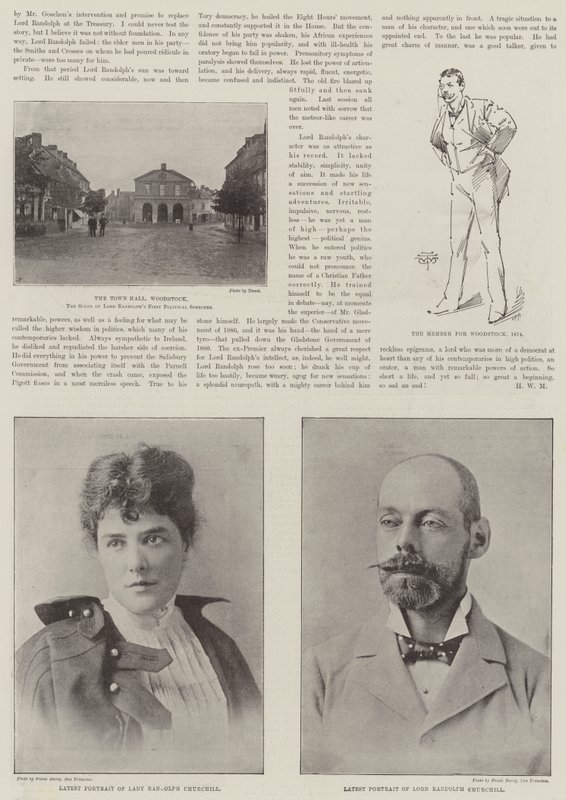 已故的Lord Randolph Churchill 作者 英国摄影师