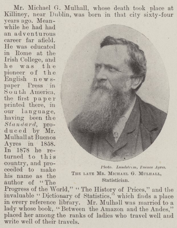 已故的Michael G Mulhall先生，统计学家 作者 英国摄影师