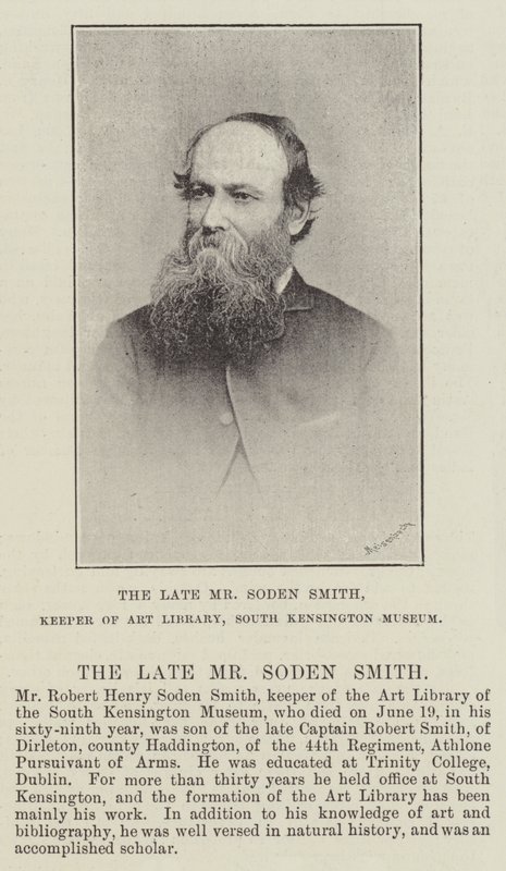 已故的Soden Smith先生，南肯辛顿博物馆艺术图书馆的守护者 作者 英国摄影师