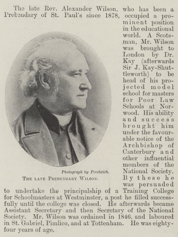 已故的Prebendary Wilson 作者 英国摄影师