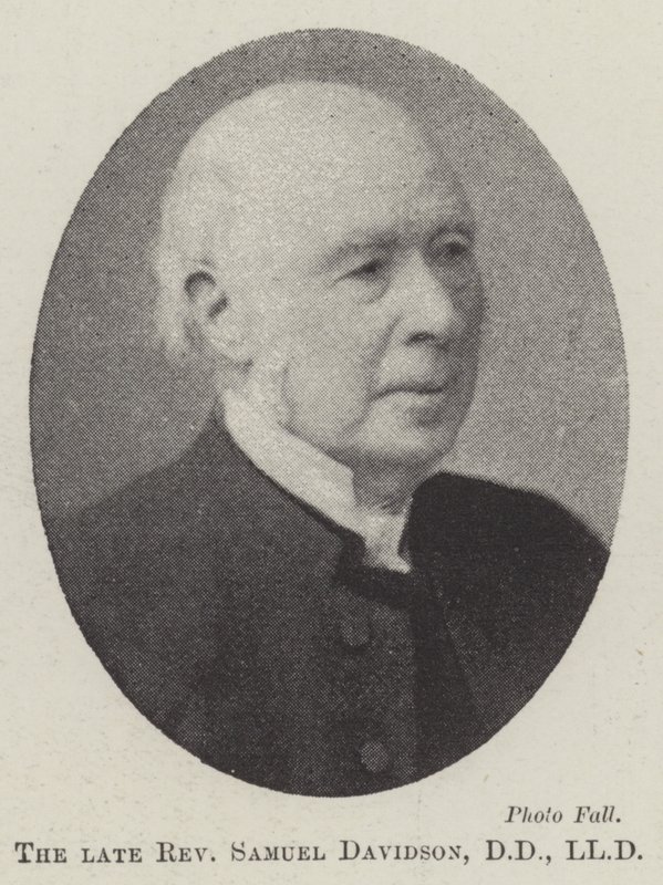 已故的牧师Samuel Davidson，DD，LLD 作者 英国摄影师