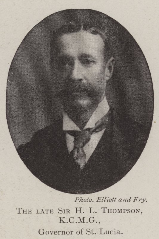 已故的Sir HL Thompson，KCMG，圣卢西亚州长 作者 英国摄影师