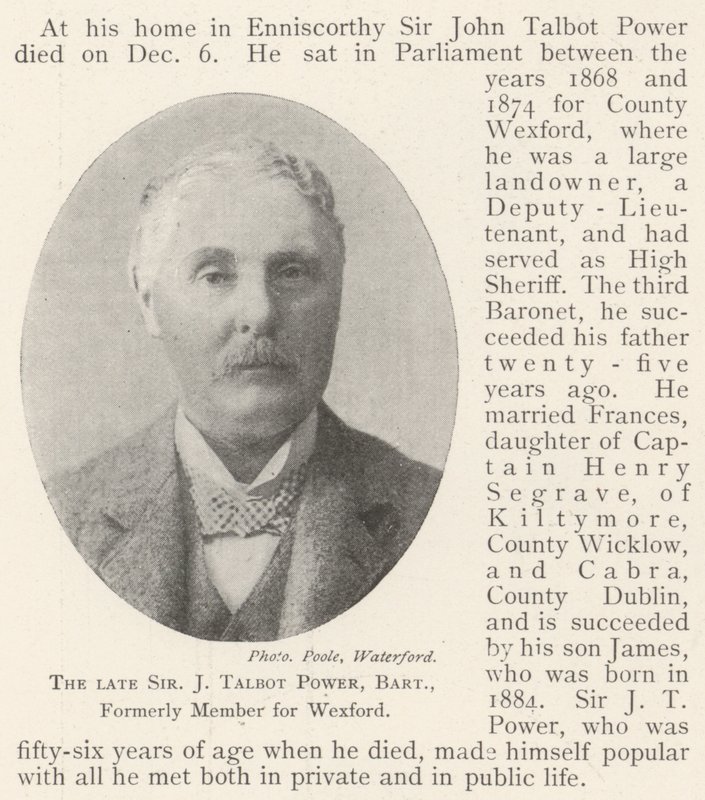 已故爵士Sir Talbot Power，Baronet，曾任韦克斯福德会员 作者 英国摄影师