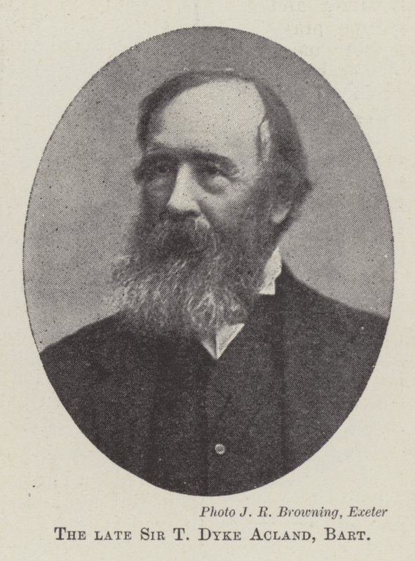 已故的Sir T Dyke Acland，Baronet 作者 英国摄影师