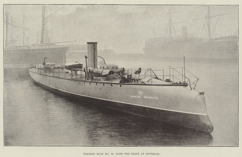 鱼雷船79号，舰队在Spithead 作者 英国摄影师