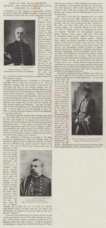 参观马萨诸塞州古代和尊贵的炮兵公司到伦敦 作者 英国摄影师