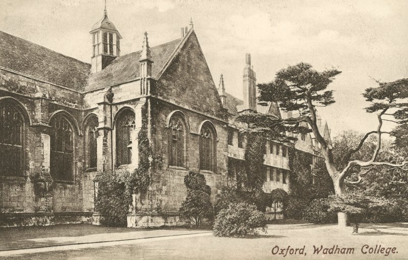 Wadham College，牛津，牛津郡（黑白照片） 作者 英国摄影师