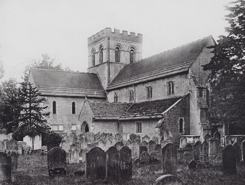 Worthing: Broadwater Church (b/w photo) 作者 英国摄影师