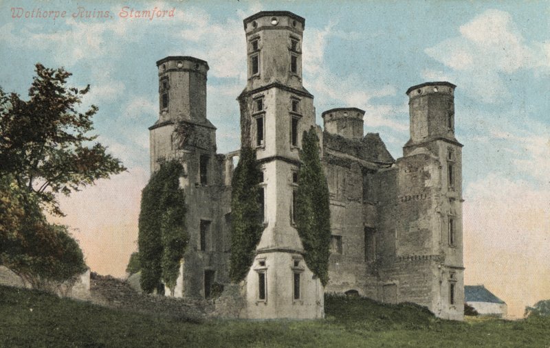 Wothorpe Towers，剑桥郡雅各布式小屋的废墟（照片）。 作者 英国摄影师