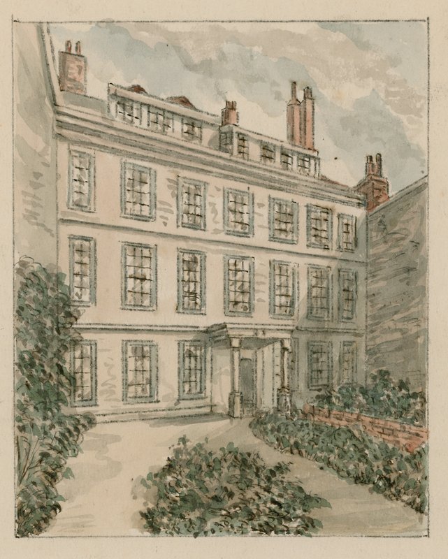 霍尔伯恩菲尔特巷10 Nevills Court，1890年草图（纸上写着） 作者 英语学校