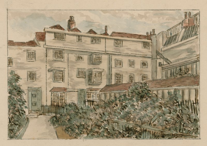 霍尔伯恩菲尔特巷13-15 Nevills Court，1900年草图（纸上写着） 作者 英语学校