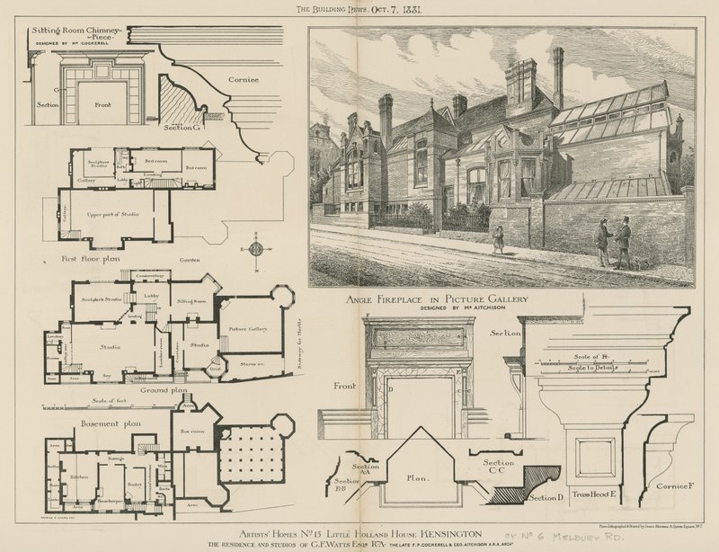 15 Little Holland House，Kensington，RA Watts的住所和工作室 作者 英语学校