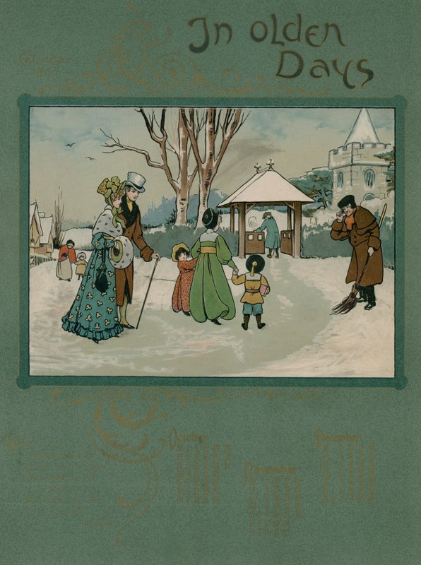 1905年日历与Alfred Austin的诗集（彩色石版画） 作者 英语学校