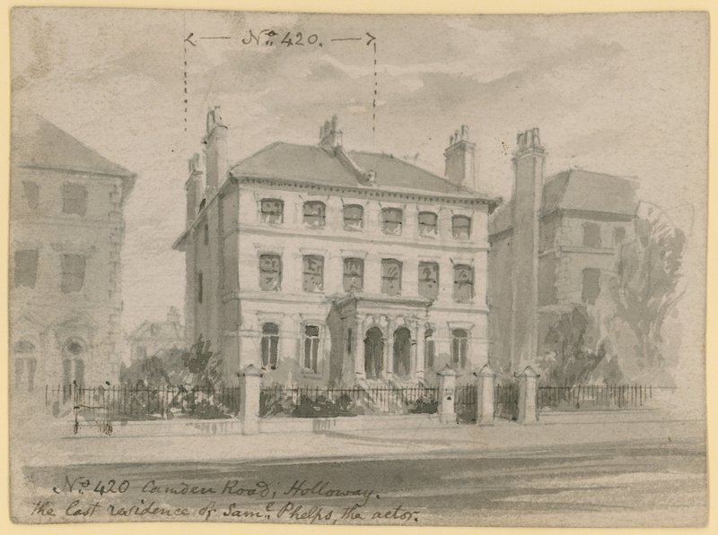 420 Camden Road，Holloway，Samuel Phelps的最后一个住所，演员（纸上的wc） 作者 英语学校
