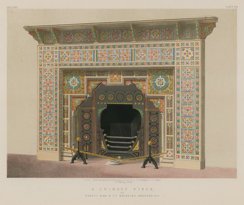 由Messrs Maw和Co，Broseley，Shropshire制作的烟囱 作者 英语学校