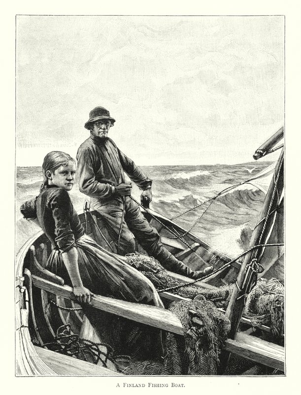 A Finland Fishing Boat (engraving) 作者 英语学校