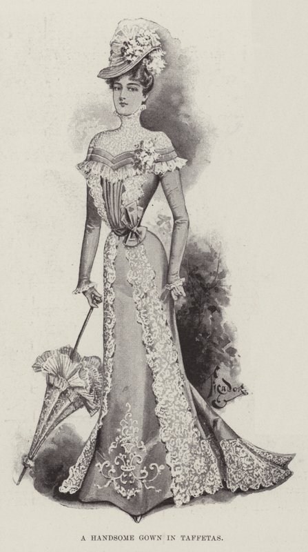塔夫绸的英俊礼服（石版画） 作者 英语学校
