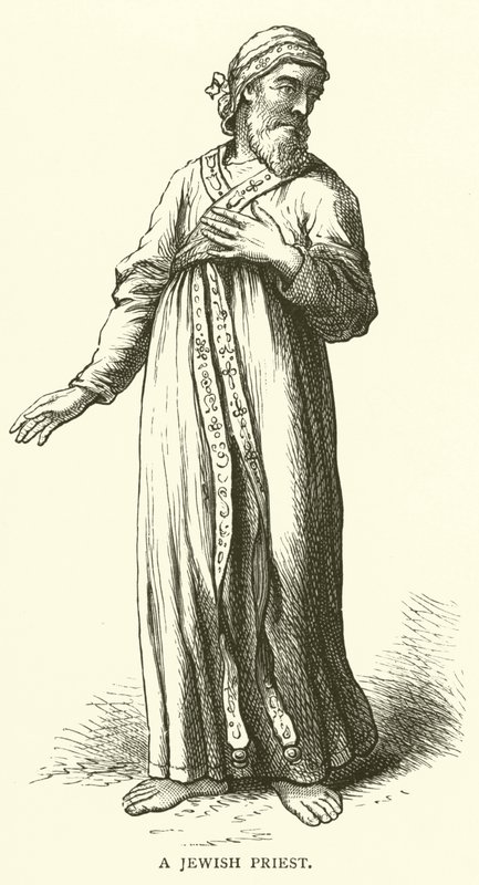 一个犹太牧师（雕刻）。 作者 英语学校