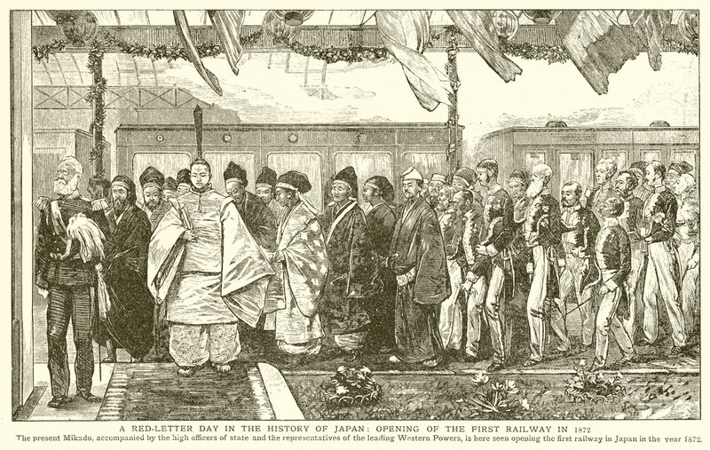 日本历史上的红信日：1872年开通第一条铁路 作者 英语学校