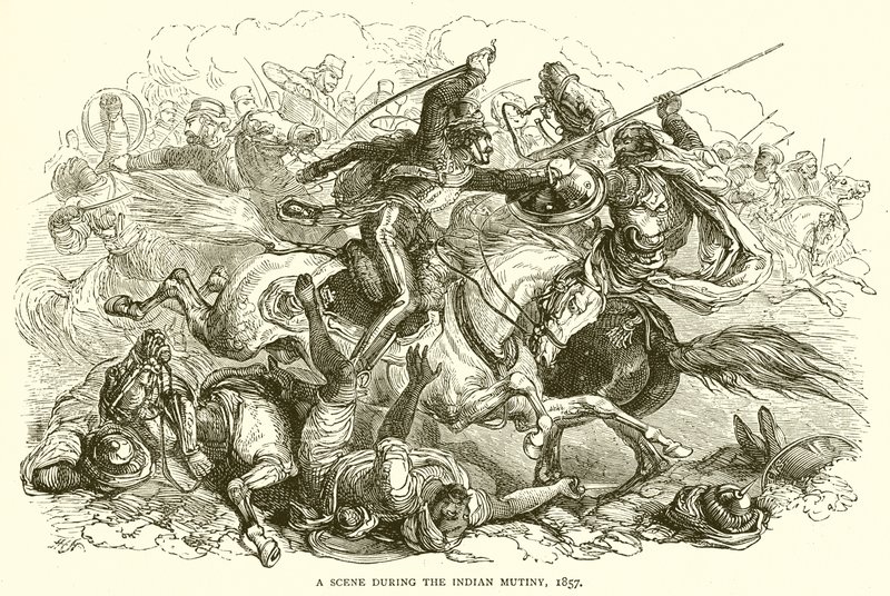 1857年印度叛变期间的场景 作者 英语学校