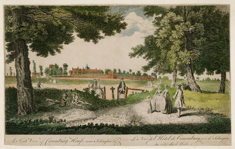 在伊斯灵顿附近的Canonbury House南视图 作者 英语学校